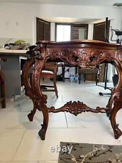 Chippendale Style Carved Mahogany Console