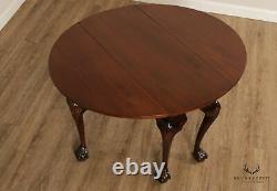 Chippendale Style Carved Mahogany Gate Leg Drop Leaf Table