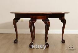 Chippendale Style Carved Mahogany Gate Leg Drop Leaf Table