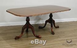 Chippendale Style Custom Mahogany Ball & Claw Dining Table and 8 Chairs Set