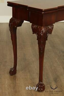 Chippendale Style Custom Quality Mahogany Game Table