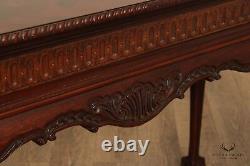 Chippendale Style Flame Mahogany Carved Console Table