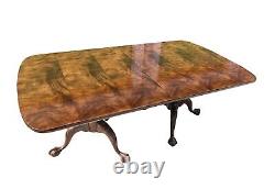 Chippendale Style Mahogany Ball & Claw Carved Dining Table By Henredon 10 Feet