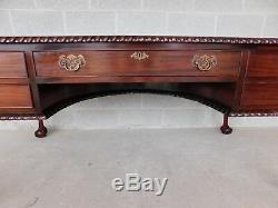 Chippendale Style Mahogany Ball & Claw Foot Writing Desk 65W