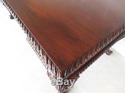 Chippendale Style Mahogany Ball & Claw Foot Writing Desk 65W