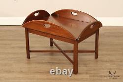 Chippendale Style Mahogany Butler Tray Top Coffee Table