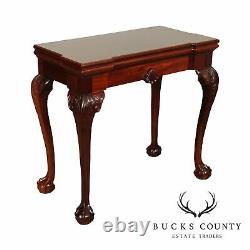 Chippendale Style Mahogany Folding Card Table, Game Table