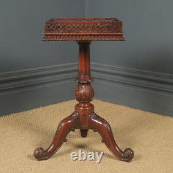Chippendale Style Mahogany Occasional Pedestal Table by Gostins of Liverpool