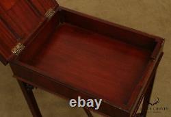 Chippendale Style Mahogany Side Table, Lift Top