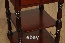 Chippendale Style Mahogany Three Tier Nightstand