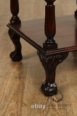 Chippendale Style Mahogany Three Tier Nightstand