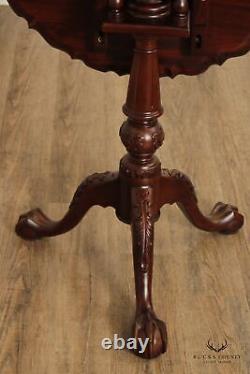 Chippendale Style Mahogany Tilt-Top Pie Crust Table