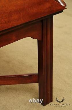Chippendale Style Mahogany & Yew Wood Butlers Coffee Table