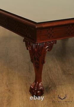 Chippendale Style Square Mahogany Ball & Claw Coffee Table