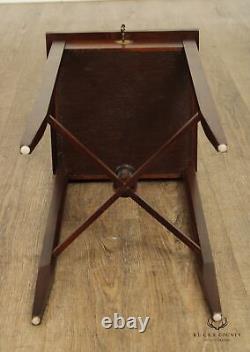 Chippendale Style Square Mahogany Vitrine Display Case Side Table