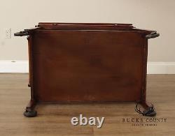 Chippendale Style Vintage Mahogany Butler's Tray Bar Cart