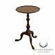 Chippendale Style Vintage Mahogany Pie Crust Pedestal Side Table