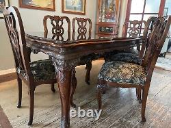 Chippendale dining table and chairs circa 1910