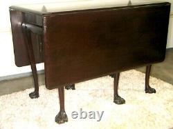 Chippendale mahogany drop leaf table