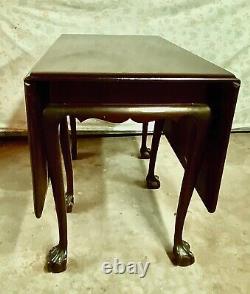 Chippendale mahogany drop leaf table