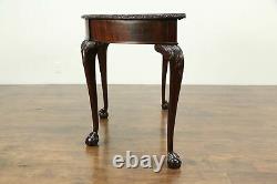 Chippendale or Georgian Style Half Round Demilune Console Table #33334