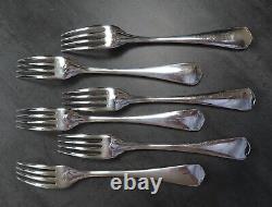 Christofle Japonais Cutlery Large Table Forks Antique French Cutlery Set of 6