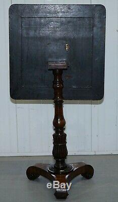 Circa 1820 Chinese Chinoiserie George IV Rosewood Games Table Chess Tilt Top