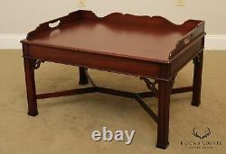 Councill Craftsmen Chippendale Style Mahogany Butlers Coffee Table