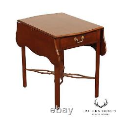 Councill Craftsmen Chippendale Style Mahogany Drop Leaf Side Table