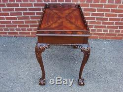 Councill Craftsmen Mahogany Chippendale Clawfoot Tea Table
