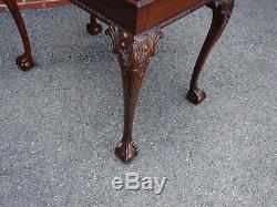 Councill Craftsmen Mahogany Chippendale Clawfoot Tea Table