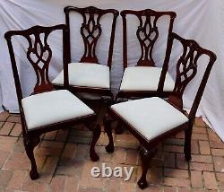 Craftique Chippendale Mahogany Dining Chairs Set of 4