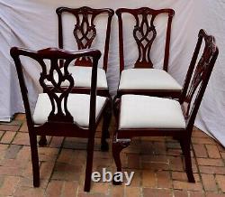 Craftique Chippendale Mahogany Dining Chairs Set of 4