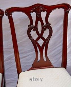 Craftique Chippendale Mahogany Dining Chairs Set of 4