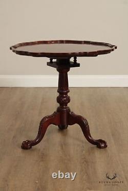 Craftique Chippendale Style Mahogany Tilt Top Table