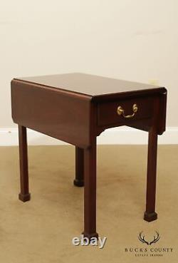 Custom Quality Chippendale Style Drop Leaf Pembroke Table