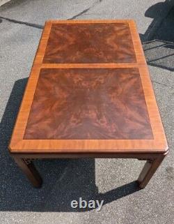 DREXEL HERITAGE CHIPPENDALE DINING TABLE WithLEAVES