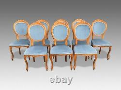 Designer Art Deco style Burr Yew tree dining room set Pro French polished