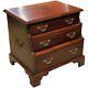 Diminutive English Chippendale Style Mahogany Three Drawer Chest Or Side Table