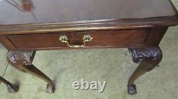 Drexel Chippendale End Tables Side Mahogany Claw Feet