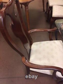 Drexel Heritage Cherry Queen Anne DR Set Table 8 Chairs 2 Leaves