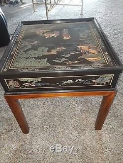 Drexel Heritage Chinoiserie Chippendale Side Table VERY RARE FIND SUPERB COND