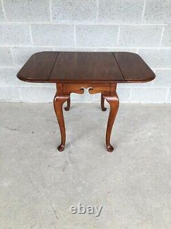 Drexel Heritage Coventry Manor Mahogany Queen Anne Drop Leaf Side Table