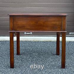 Drexel Vintage Cherry Collection Chippendale Cherry 2 Drawer Side or End Table