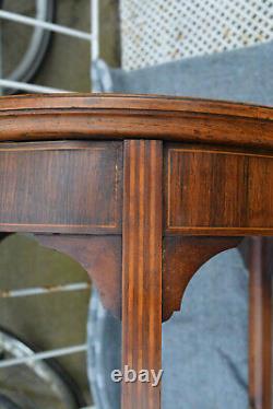 EARLY VICTORIAN SHERATON REVIVAL ROSEWOOD and Mahogany side table FINE PAINTED