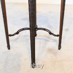 Edwardian Side Tea Table Mahogany Chippendale Style 1900