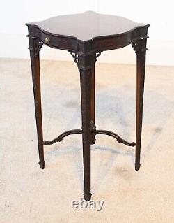 Edwardian Side Tea Table Mahogany Chippendale Style 1900