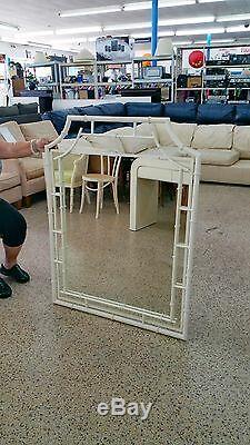 Elegant Polychrome Faux Bamboo Chinese Chippendale Tole Console & Mirror Wow P
