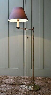 Elegant Vaughan Lighting Brass Reading Floor Standard Hall Side Table Lamp