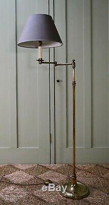 Elegant Vaughan Lighting Brass Reading Floor Standard Hall Side Table Lamp